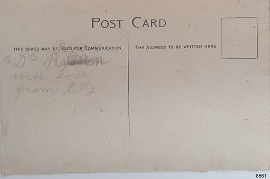 Printed and handwritten information including a message