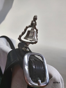Metal bell head ornament (Fly Terret)on bridle