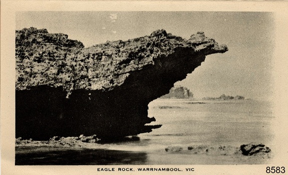 Eagle rock in the sea at Warrnambool. Other rocks in the background.