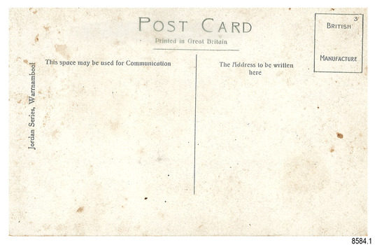 Plain white card with black printed text and lines