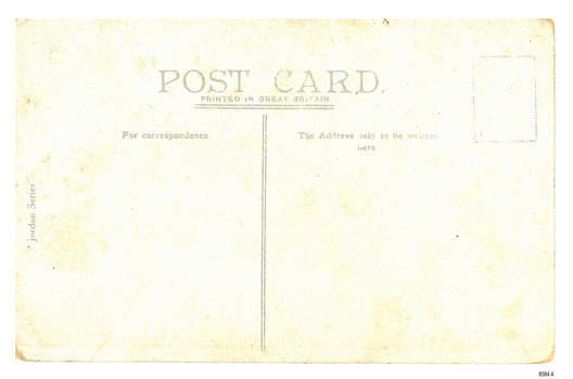 White rectangular card with printed text and lines