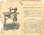 Diagram of the sewing machine and cabinet, and the beginning of the instructions
