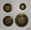 Four weights for postal scales - 1 oz., 2 oz., 4oz. and 8 oz.
