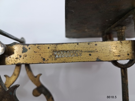 Text has been moulded into the metal.
