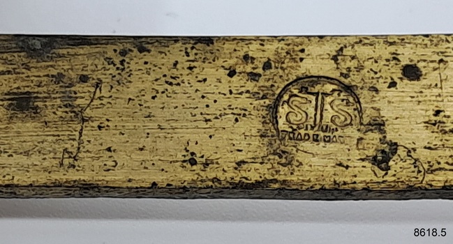 Logo has been moulded into the metal.