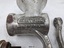 Manker's details are moulded into the metal of the mincer