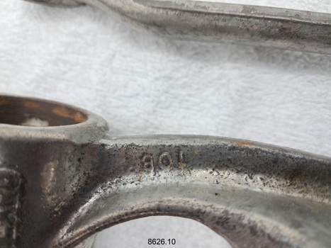 Text has been moulded into the metal