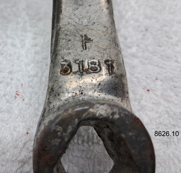 Text has been moulded into the metal