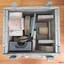 Wooden crate contains wooden patterns of varying chapes and sizes