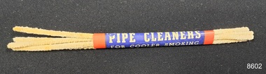 Pipe cleaners with paper wrapping.