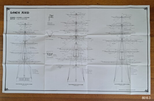 Firm white sheet of paper with drawings, labels and legend