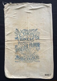 Front view, flour bag - W.C.Thomas, Warracknabeal