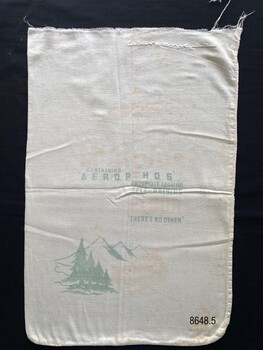 Front view, flour bag – McAlpin's Flour containing Aerophos'