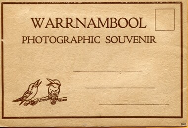 Cream textured cover with brown print, lines and symbol of two facing kookaburras on a branch
