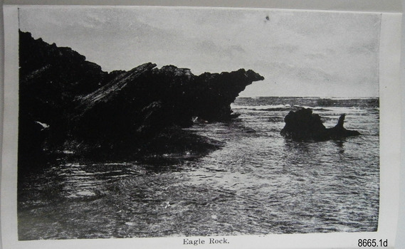 Cliffs with a rock formation similar to and eagle's head