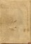 Back cover of the book "Sovereign of the Seas" which is covered in brown paper. Some grease stains and compass markings in pencil are visible across the covering, as well as patina consistent with handling. 