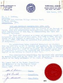 Typed letter with red seal