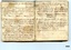 Two pages in pocketbook with questions handwritten in black ink titled "Deviation of the Compass"