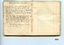Two pages in pocketbook with the final answer to the last question handwritten in black ink titled "Deviation of the Compass"