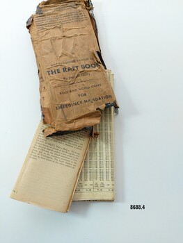 Brown rectangular waterproofed package with folded chart and booklet