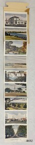 Complete view of the nine pictures that make up the postcard folder.