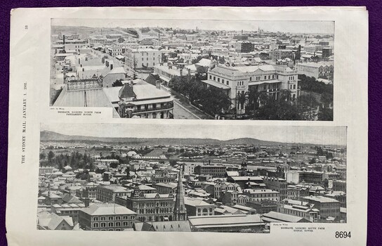 Views of Brisbane to the north and south from Parliament.