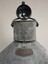 Top of lamp with lid open and handle flat