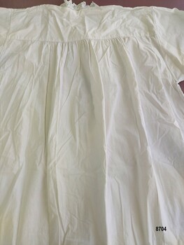 View showing back yoke with gathered fabric