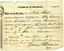 Certificate of Discharge with name of seaman, ship, date and other particulars filled in by hand with ink