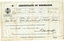Certificate of Discharge with name of seaman, ship, date and other particulars filled in by hand with ink