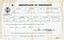 Certificate of Discharge with name of seaman, ship, date and other particulars filled in by hand with ink