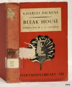 Book - A Fictional Story, Charles Dickens, Bleak House, 1925
