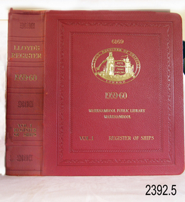 Book - Reference Register of Shipping, Lloyds Registry, Lloyds Register of Shipping 1959-60 Vol 1, 1959