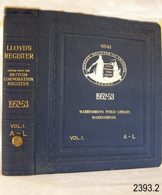 Book - Lloyds Register of Shipping, Lloyds Registry, Lloyds Register of Shipping 1952-53 Vol 1 A to L, 1952