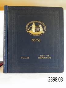Book - Lloyds Register of Shipping, Lloyds Registry, Lloyds Register of Shipping 1957-58 Vol 3 List of Ship Owners, 1957
