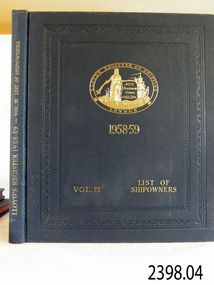 Book - Lloyds Register of Shipping, Lloyds Registry, Lloyds Register of Shipping 1958-59 Vol 3 List of Ship Owners, 1958