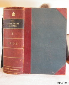 Book - Reference/Colonial Government Notification Gazette, Robert Smith Brain, The Victoria Government Gazette 1905 Vol 2 /126, 1905