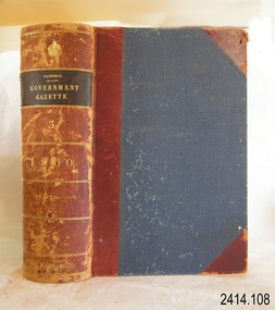 Book - Reference/Colonial Government Notification Gazette, Robert Smith Brain, The Victoria Government Gazette 1900 Vol 3 /112, 1900