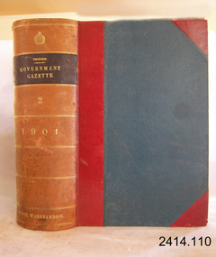 Book - Reference/Colonial Government Notification Gazette, Robert Smith Brain, The Victoria Government Gazette 1901 Vol 2 /114, 1901
