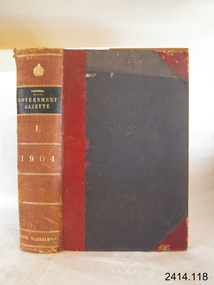Book - Reference/Colonial Government Notification Gazette, Robert Smith Brain, The Victoria Government Gazette 1904 Vol 1 /122, 1904