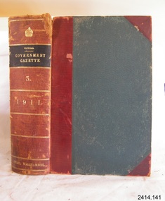 Book - Reference/Colonial Government Notification Gazette, James Kemp, The Victorian Government Gazette 1911 Vol 3 /145, 1911
