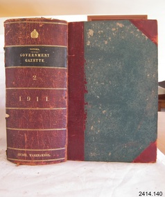 Book - Reference/Colonial Government Notification Gazette, James Kemp, The Victorian Government Gazette 1911 Vol 2 /144, 1911