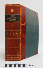 Book - Reference/State Government Notification Gazette, Albert John Mullett, The Victorian Government Gazette 1913 Vol 3 /151, 1913