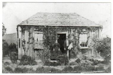 Black and white photographs, House and post office owned by John Hicks Petty 1866