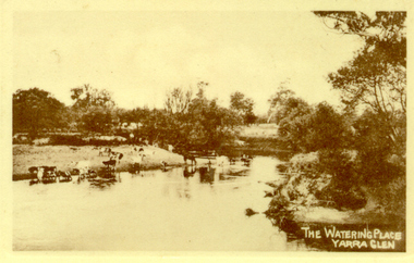 Sepia postcards, The watering place Yarra Glen