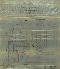 Plan, Improvements on the Camp Reserve Ballarat, 1870, 26/4/1870 (exact); Traced by Henry [Mornes?], district surveyor, on the above date