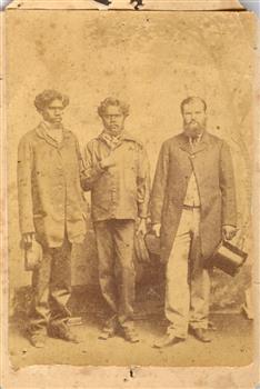 William Landsborough with Jemmy and Jack Fisherman, 1862