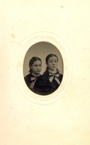 Photograph - Tintype, Portrait of two young girls