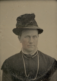 Photograph - Little Gem tintype, Portrait of a Woman in a hat