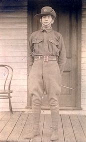 Photo, Untitled, Young man in an army uniform, (estimated); 1916